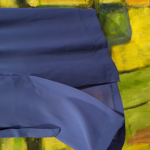 KH II Sportswear LTD Vintage 70s Shear flutter sleeves Royal Blue dress small - Picture 6 of 10